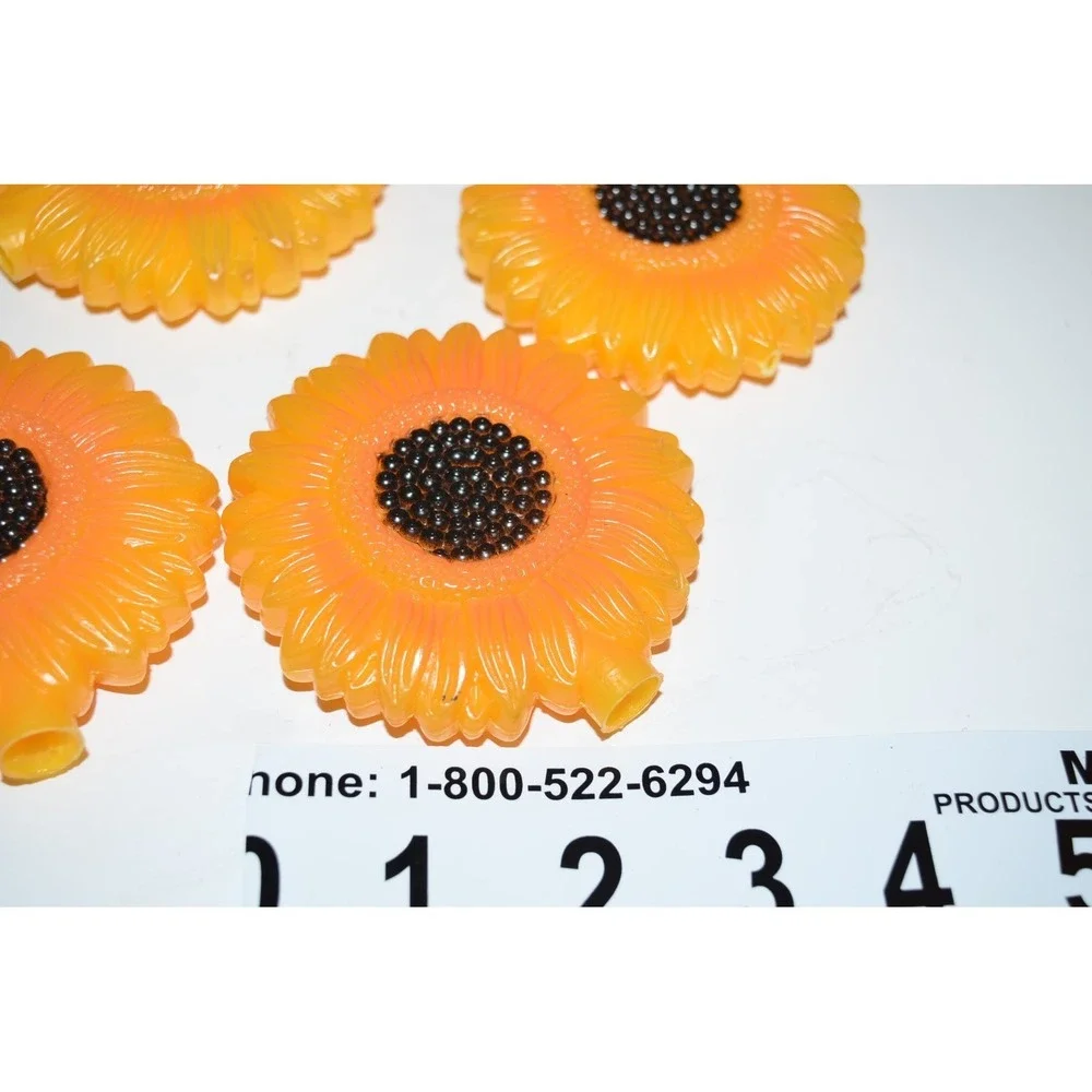 Vtg Sunflower Blow Mold String Light covers Party Camping plastic 10pc